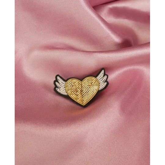 Broche coeur ailé - Broches Malicieuses