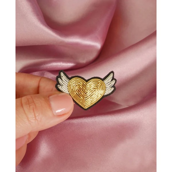 Broche coeur ailé - Broches Malicieuses