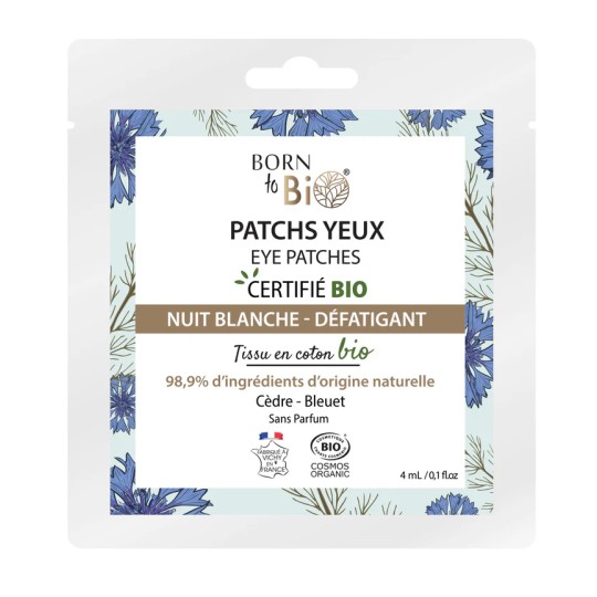 Patchs pour les yeux Nuit Blanche en coton - Certifiés Bio