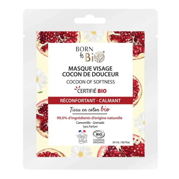 Masque visage Cocon de Douceur en coton - Certifié Bio