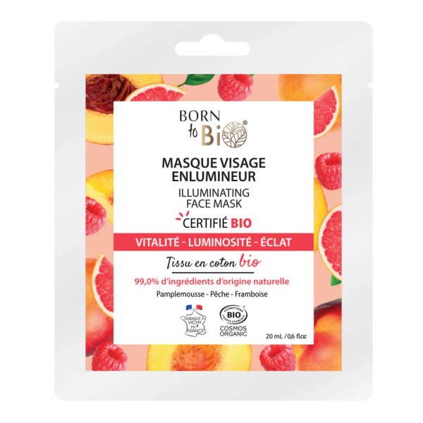 Masque visage Enlumineur en coton - Certifié Bio